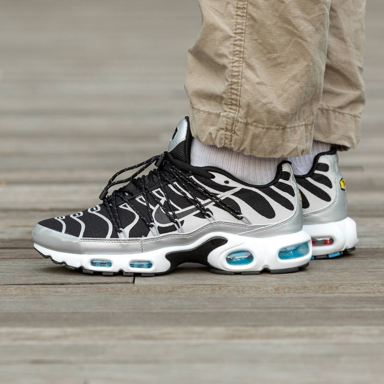 Nike Air Max Plus TN Lace Toggle White Black мініатюра 7