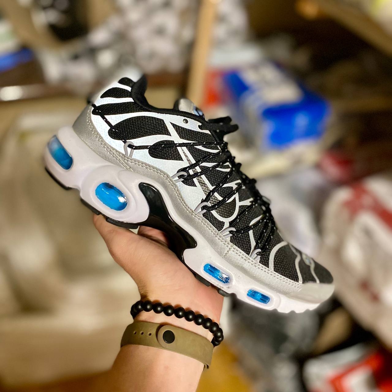 Nike Air Max Plus TN Lace Toggle White Black мініатюра 8